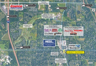 1015-1045 S Waukegan Rd, Lake Forest, IL - Vue aérienne vue de carte