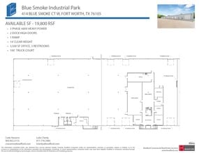 2402-2404 Blue Smoke Ct, Fort Worth, TX à louer Plan d’étage– Image 2 sur 2