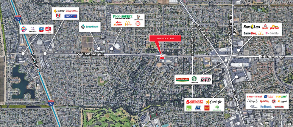 1760 W Hammer Ln, Stockton, CA à louer - Aérien – Image 3 sur 3