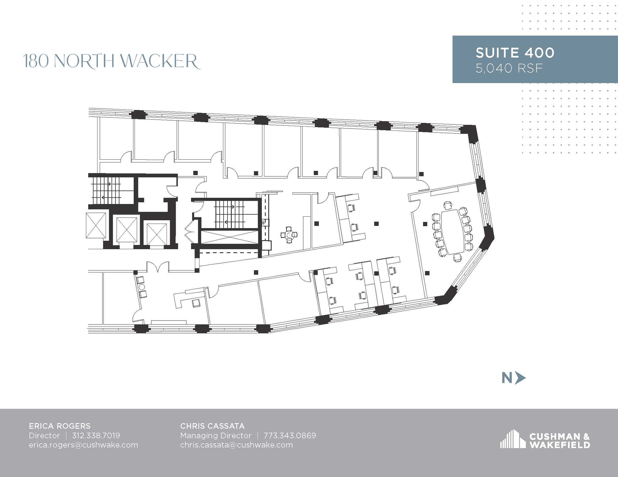 180 N Wacker Dr, Chicago, IL à louer Plan d’étage– Image 1 sur 1