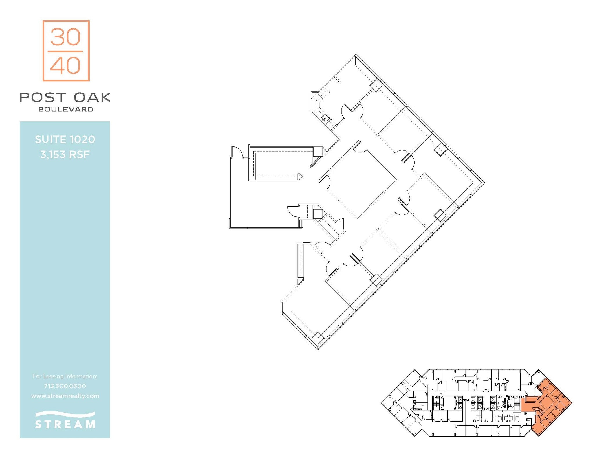 3040 Post Oak Blvd, Houston, TX à louer Plan d’étage– Image 1 sur 1