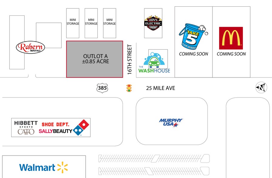 US 385 & 16TH, Hereford, TX à louer - Plan de site – Image 2 sur 2