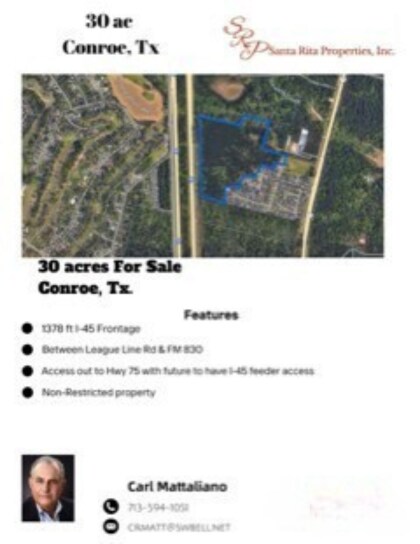 I-45 N & FM 830, Conroe, TX à vendre - Aérien – Image 2 sur 6
