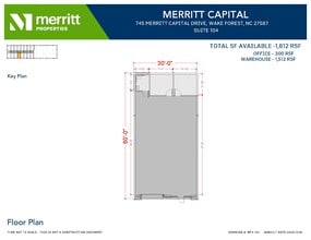 741 Merritt Capital Dr, Wake Forest, NC à louer Plan d’étage– Image 2 sur 4