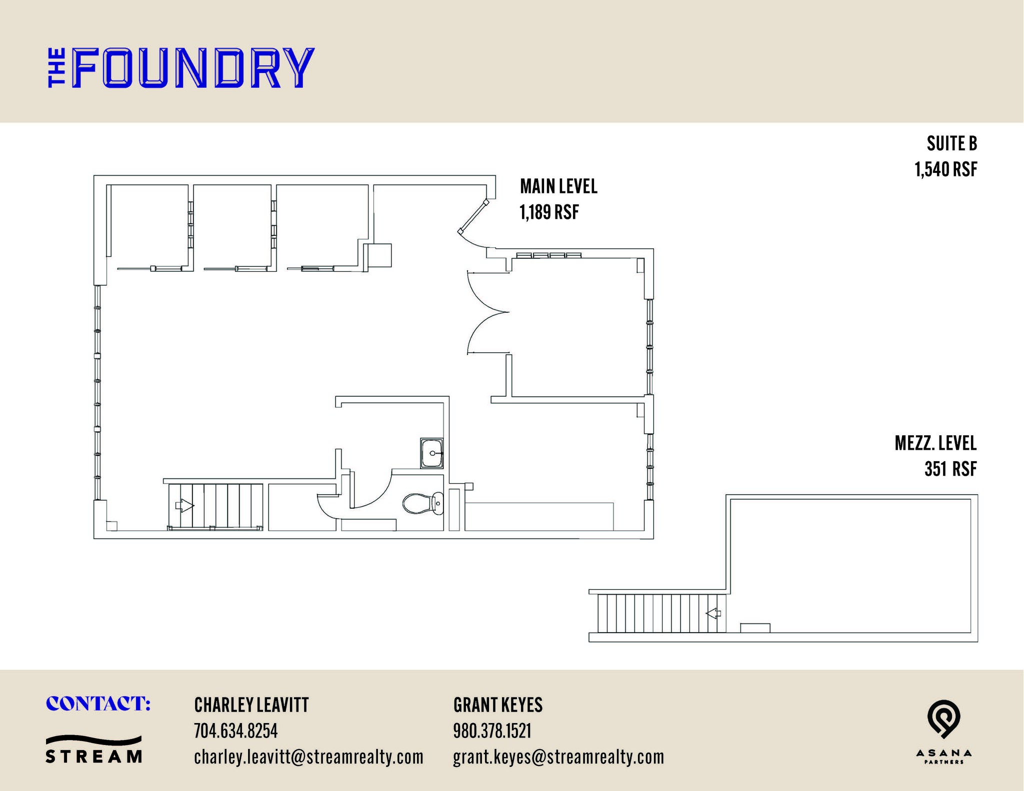 619 S Cedar St, Charlotte, NC à louer Plan d’étage– Image 1 sur 1