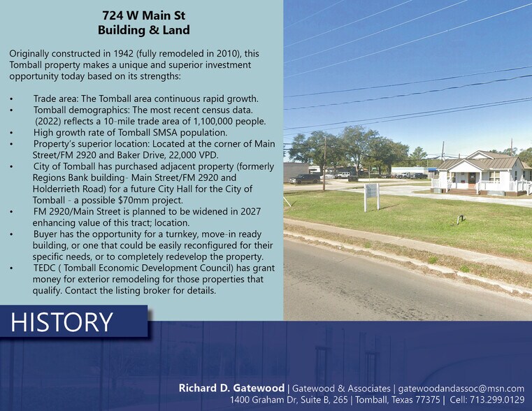 724 W Main St, Tomball, TX à vendre - Photo de l’immeuble – Image 2 sur 39