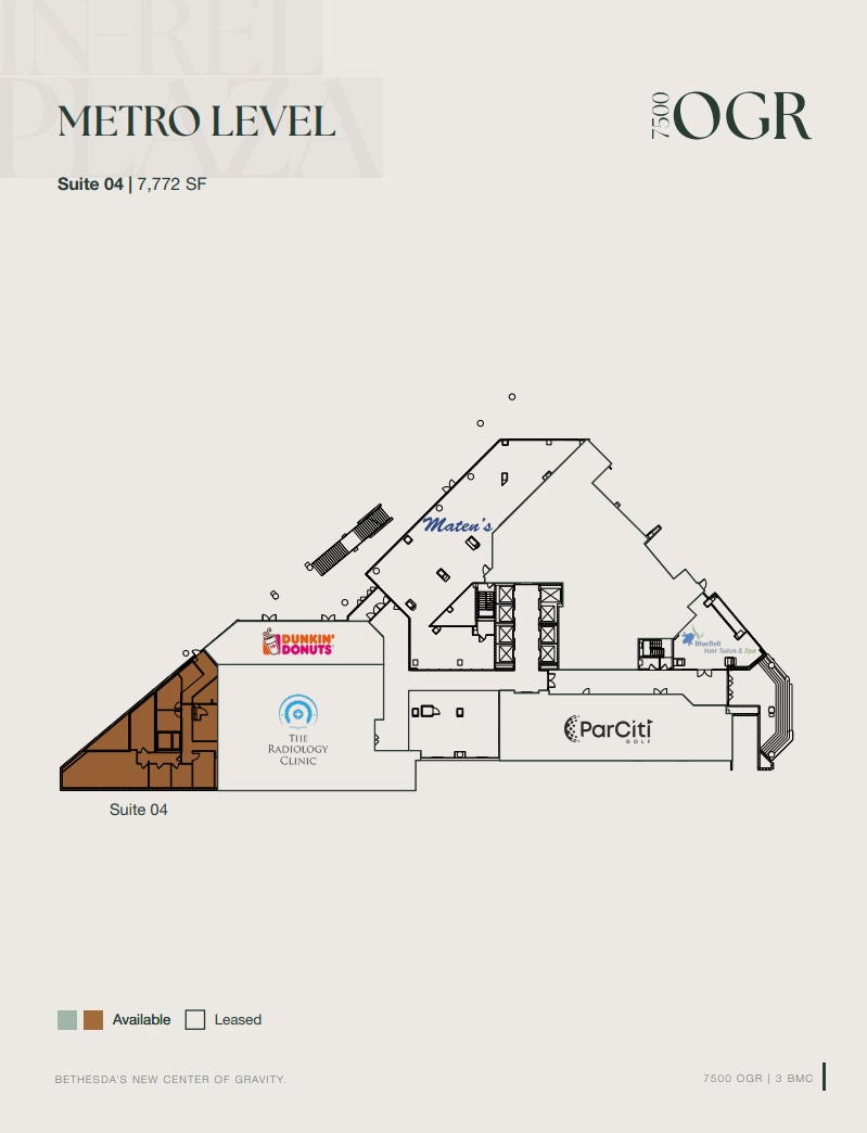 7500 Old Georgetown Rd, Bethesda, MD à louer Plan d’étage– Image 1 sur 1
