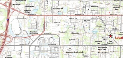 708 Lithia Pinecrest Rd Rd, Brandon, FL à louer Carte– Image 2 sur 2