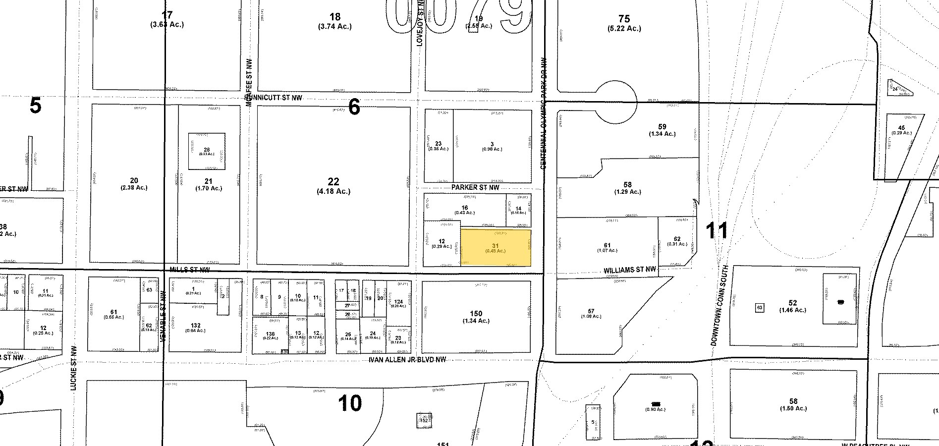 151 NW Mills St, Atlanta, GA à vendre Plan cadastral– Image 1 sur 2
