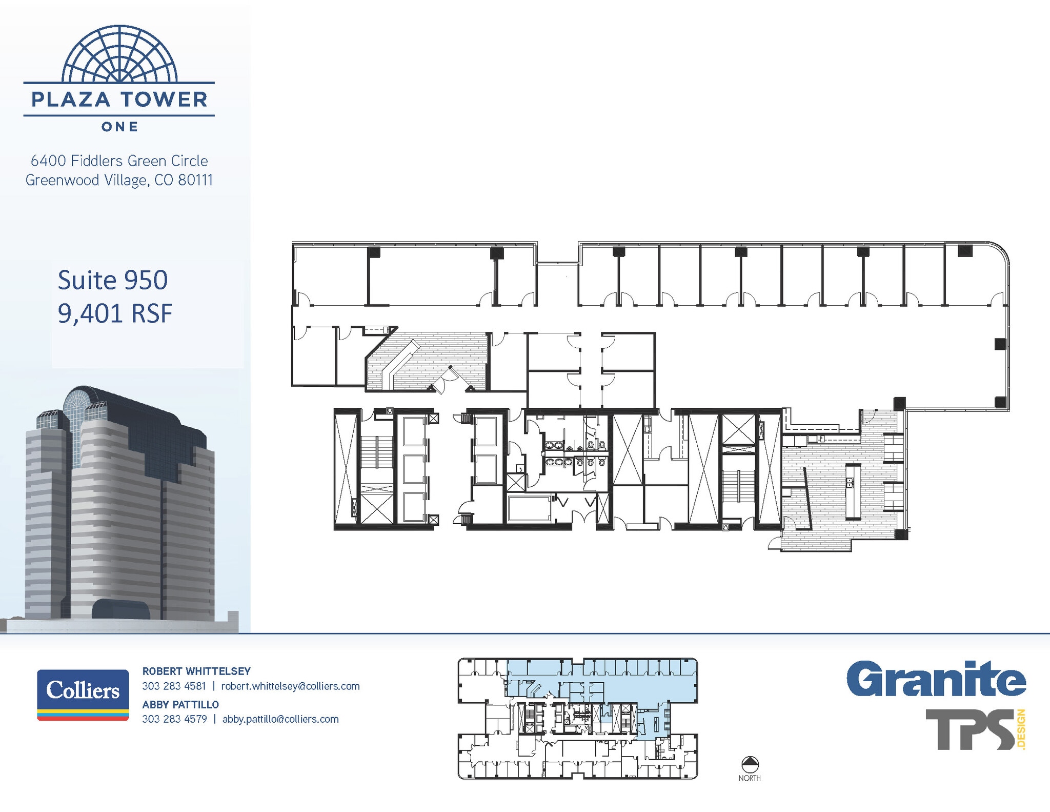 6400 S Fiddlers Green Cir, Greenwood Village, CO à louer Plan d’étage– Image 1 sur 2