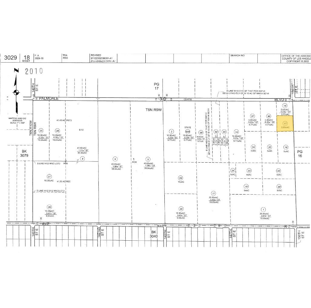 150 W Palmdale Blvd, Palmdale, CA à louer Plan cadastral– Image 1 sur 2