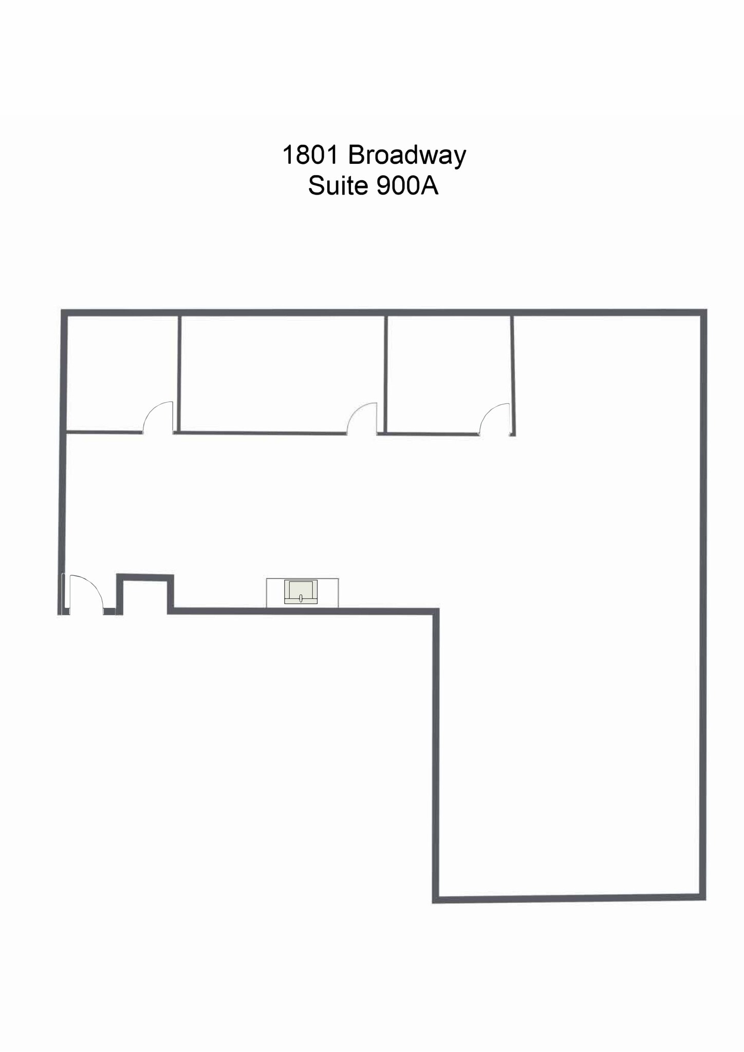 1801 Broadway, Denver, CO à louer Plan d’étage– Image 1 sur 1