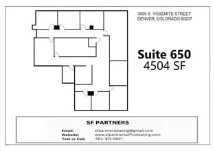 3600 S Yosemite St, Denver, CO à louer Plan d’étage– Image 1 sur 1