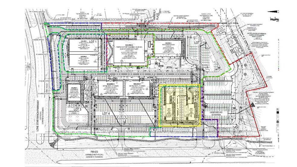 SEQ FM-423 & Lone Star Ranch Pky, Frisco, TX à vendre - Plan de site – Image 2 sur 3