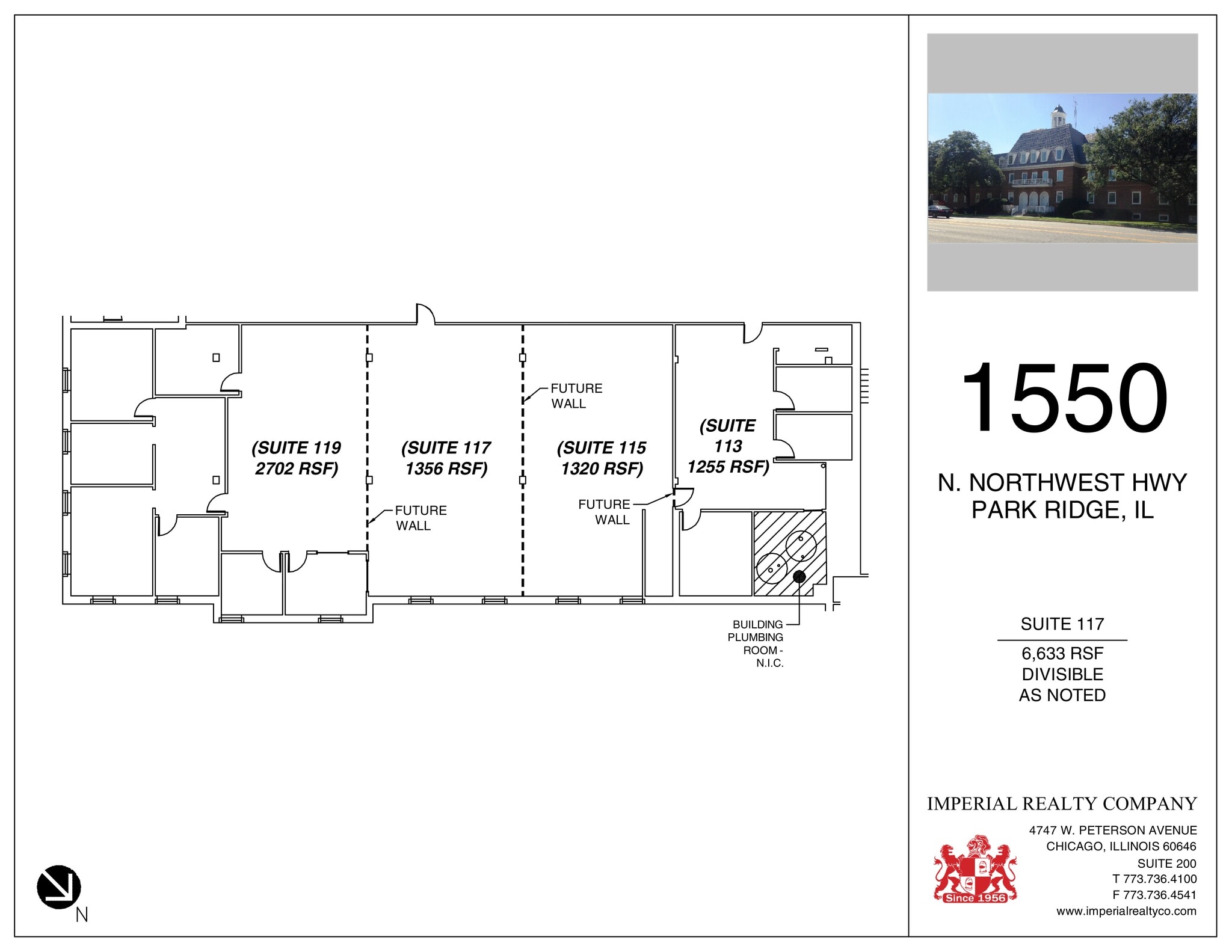1550 N Northwest Hwy, Park Ridge, IL à louer Plan de site– Image 1 sur 2