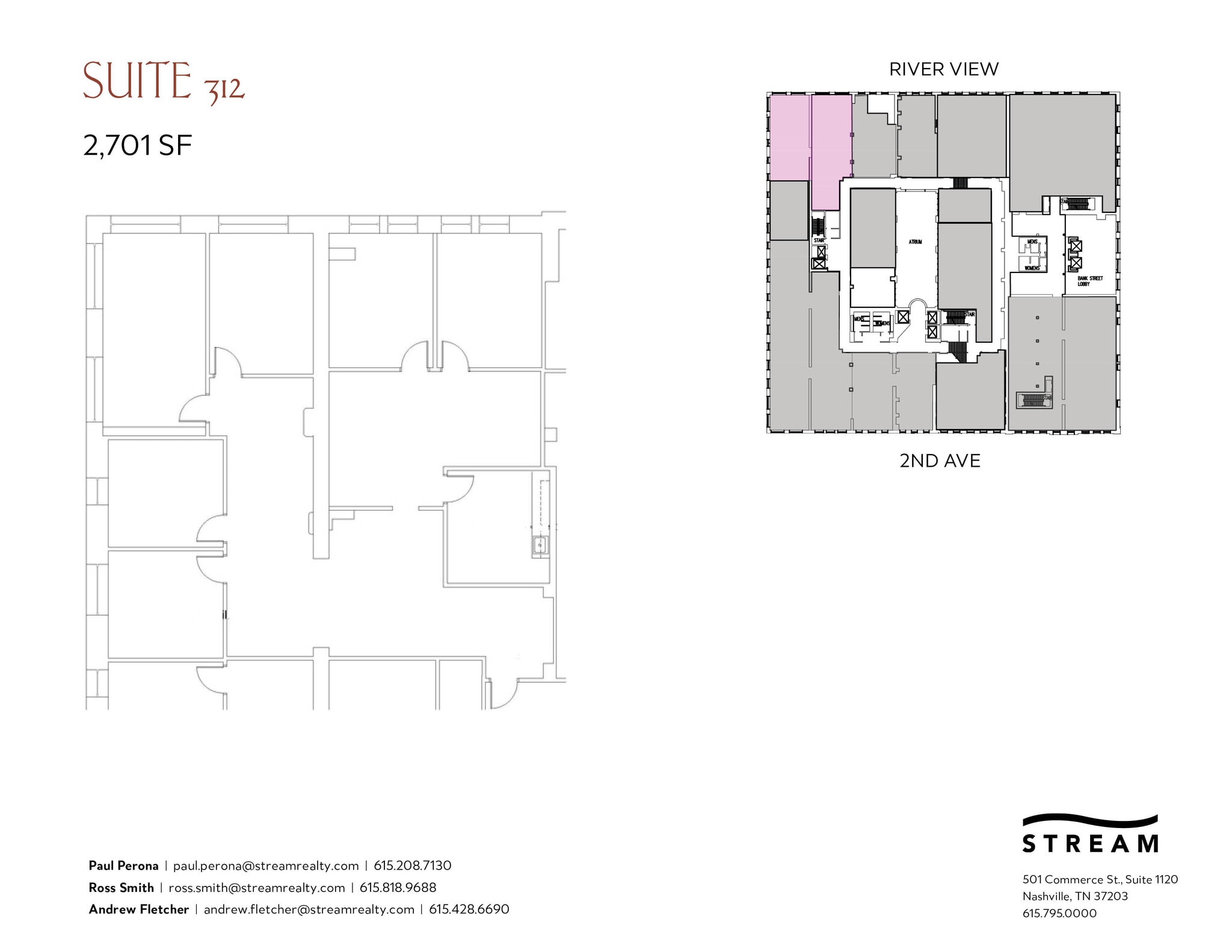 214 2nd Ave N, Nashville, TN à louer Plan d’étage– Image 1 sur 1