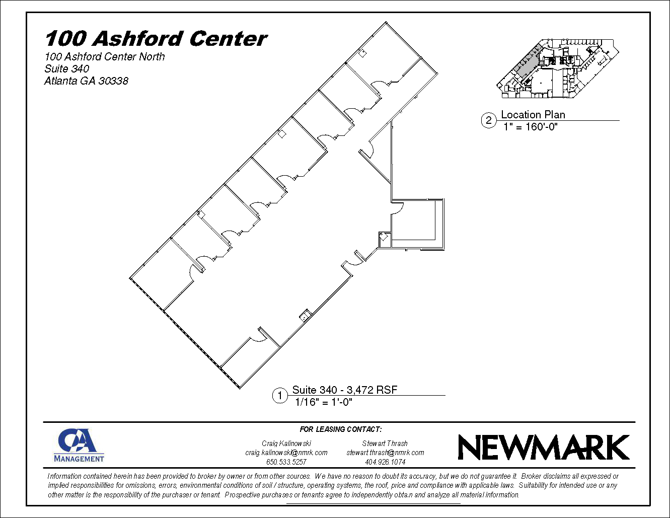 100 Ashford Ctr N, Atlanta, GA à louer Plan d’étage– Image 1 sur 1
