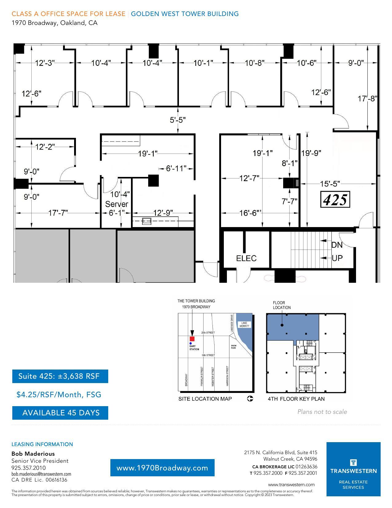 1970 Broadway, Oakland, CA à louer Plan d’étage– Image 1 sur 1