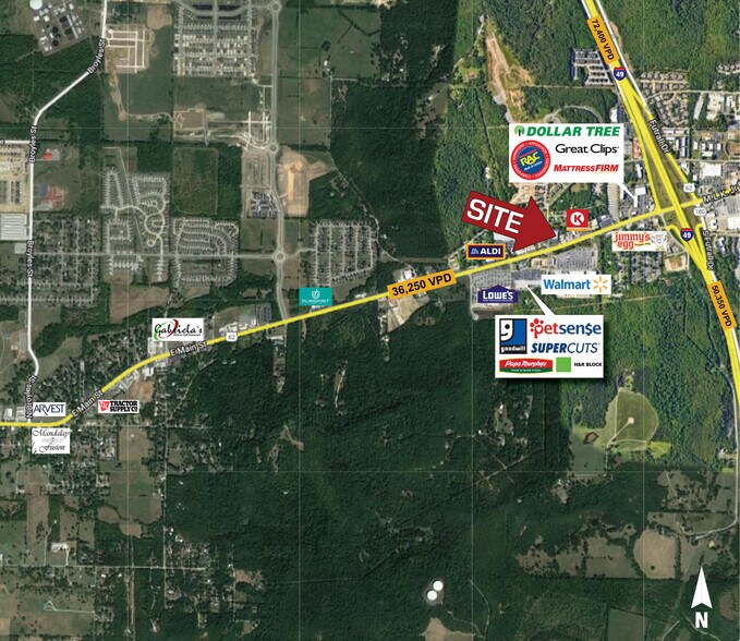 2964 W Martin Luther King Blvd, Fayetteville, AR à louer - Aérien – Image 3 sur 4