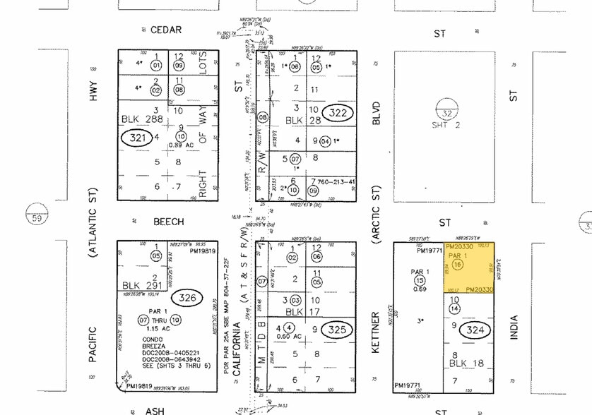 1460 India St, San Diego, CA à vendre - Plan cadastral – Image 3 sur 4