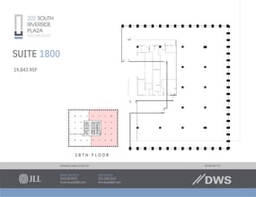 222 S Riverside Plz, Chicago, IL à louer Plan d’étage– Image 1 sur 2