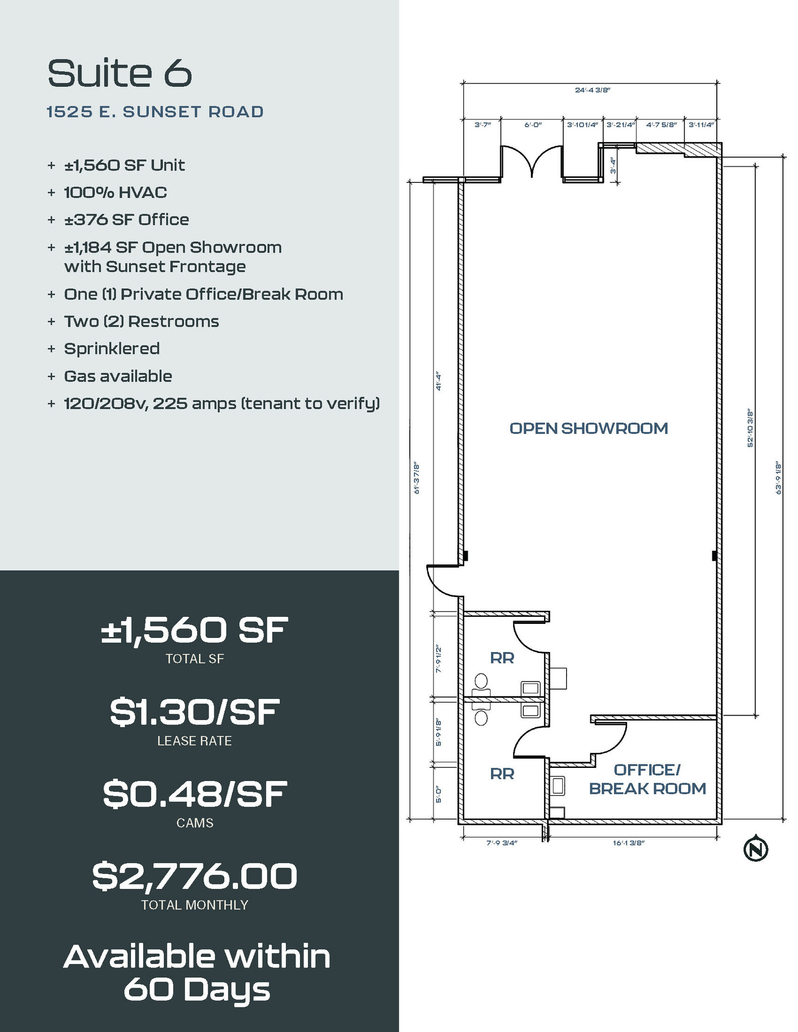 1525 E Sunset Rd, Las Vegas, NV à louer Plan d’étage– Image 1 sur 1
