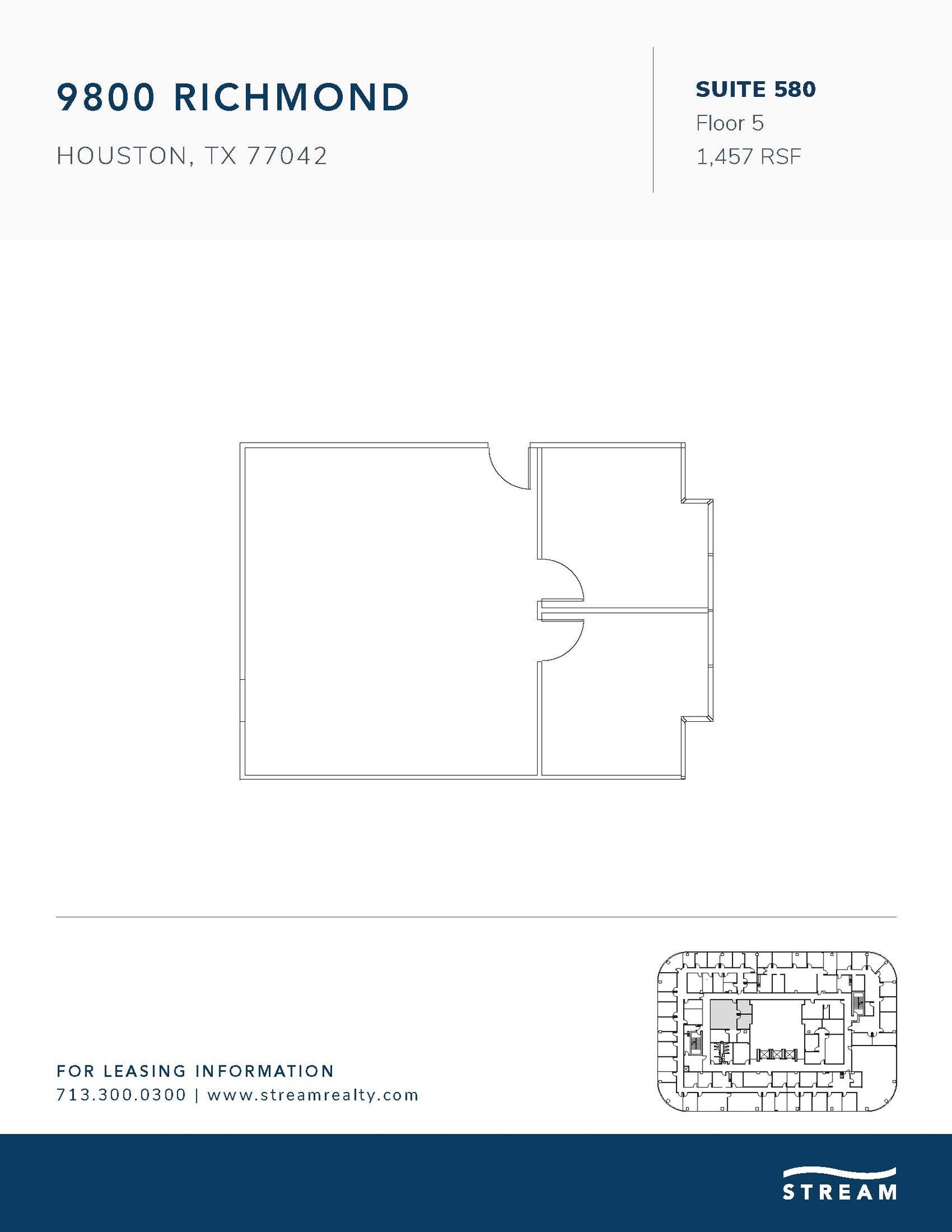 9800 Richmond Ave, Houston, TX à louer Plan d’étage– Image 1 sur 1