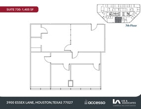 3900 Essex Ln, Houston, TX à louer Plan d’étage– Image 1 sur 1