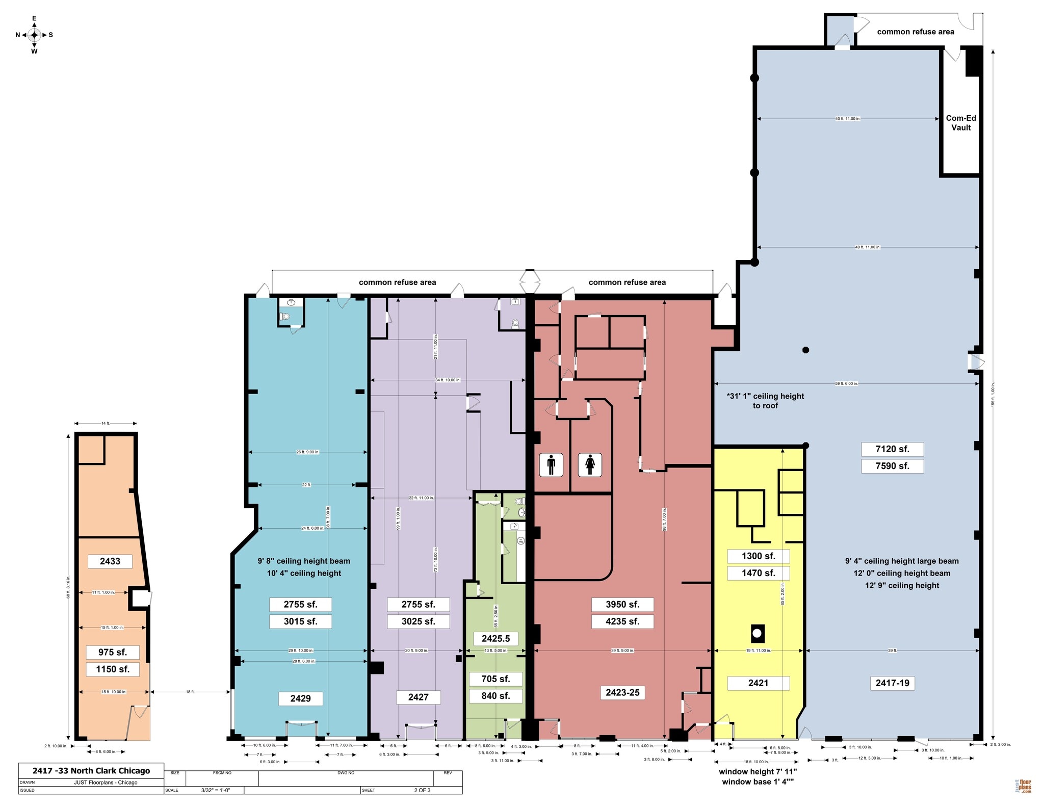 2417-2433 N Clark St, Chicago, IL à louer Plan de site– Image 1 sur 1