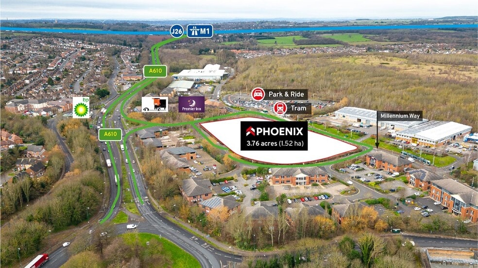 Colliers Way, Nottingham à louer - Aérien – Image 2 sur 3
