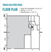 10840 Guilford Rd, Annapolis Junction, MD à louer Plan d’étage– Image 1 sur 1