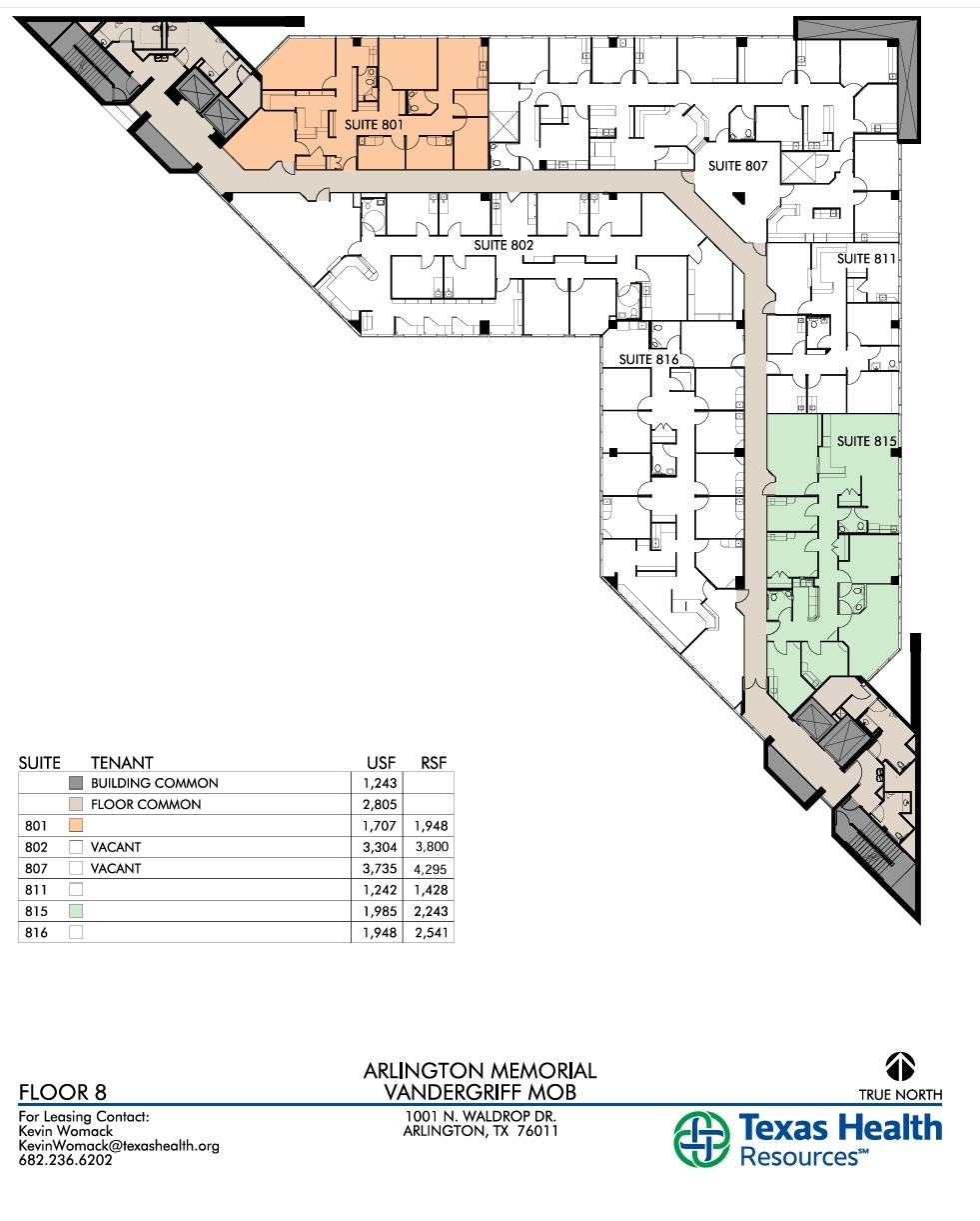 1001 N Waldrop Dr, Arlington, TX à louer Plan d’étage– Image 1 sur 1