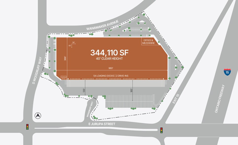 1350 S Wanamaker Ave, Ontario, CA à louer - Plan de site – Image 2 sur 2