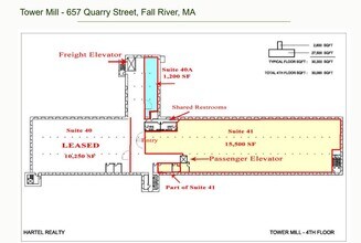 657 Quarry St, Fall River, MA à louer Plan d’étage– Image 2 sur 10