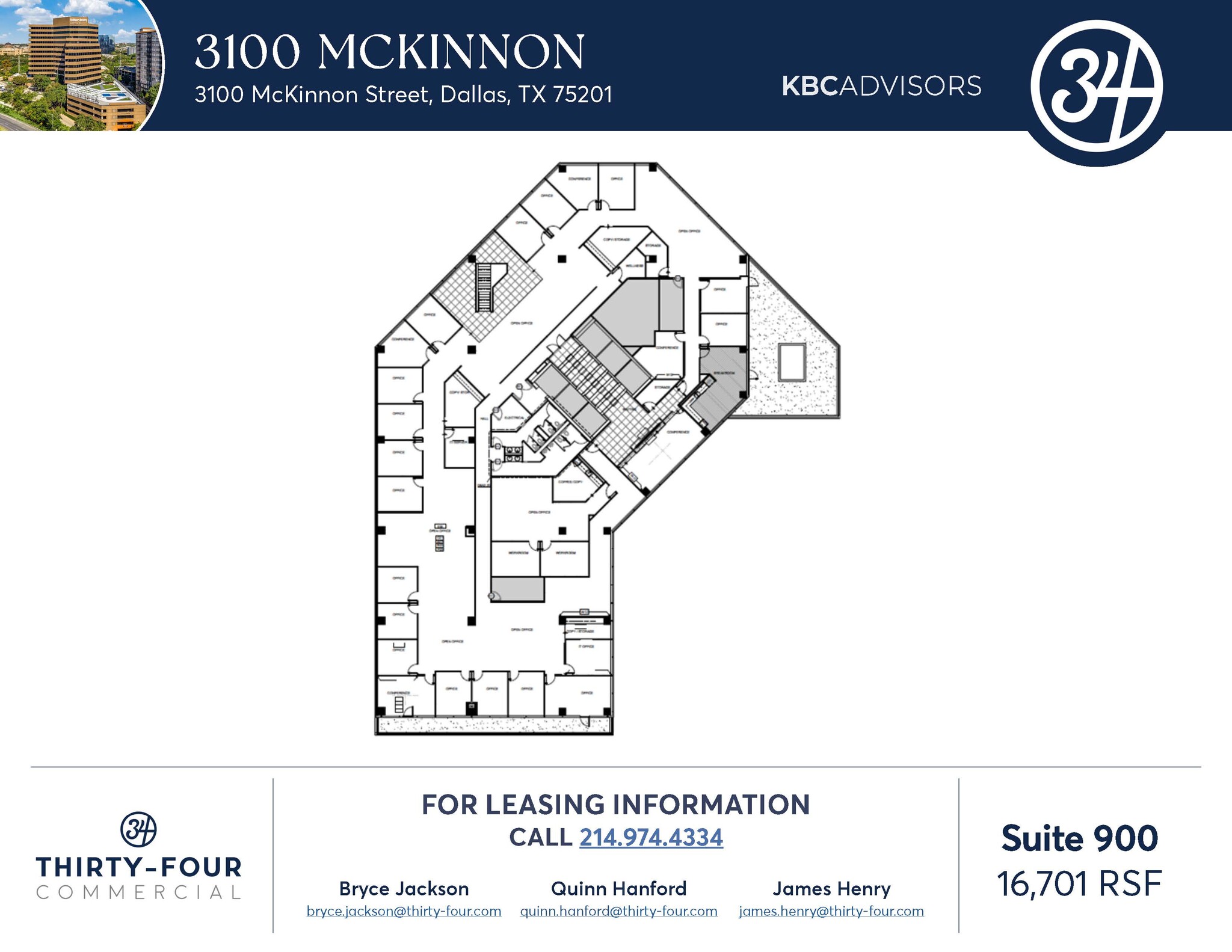 3100 McKinnon St, Dallas, TX à louer Plan d’étage– Image 1 sur 1