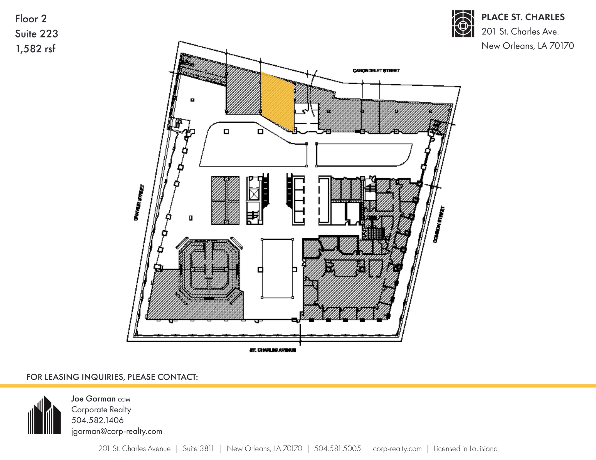 201 St. Charles Ave, New Orleans, LA à louer Plan de site– Image 1 sur 1