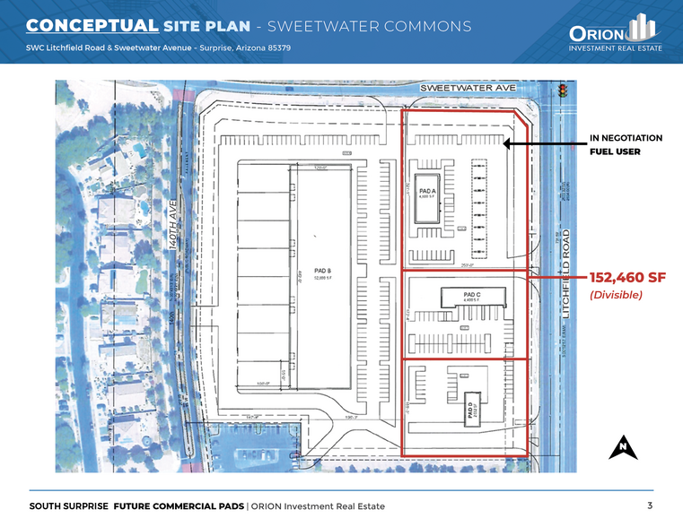 NWC Litchfield Rd & Sweetwater, Surprise, AZ à vendre - Plan de site – Image 3 sur 7