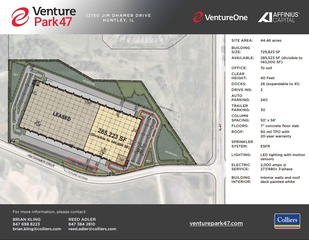 12150 Jim Dhamer Dr, Huntley, IL à louer Plan de site– Image 1 sur 1