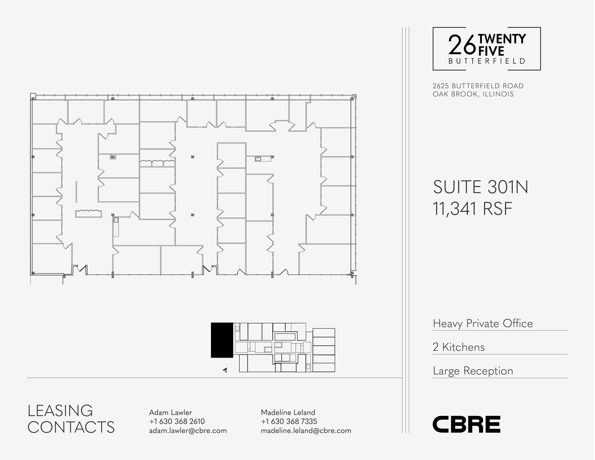 2625 Butterfield Rd, Oak Brook, IL à louer Plan d’étage– Image 1 sur 1