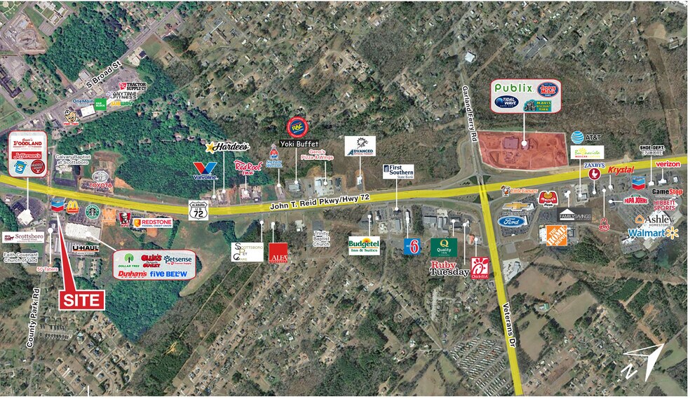 1403 County Park Rd, Scottsboro, AL à vendre - Aérien – Image 2 sur 2