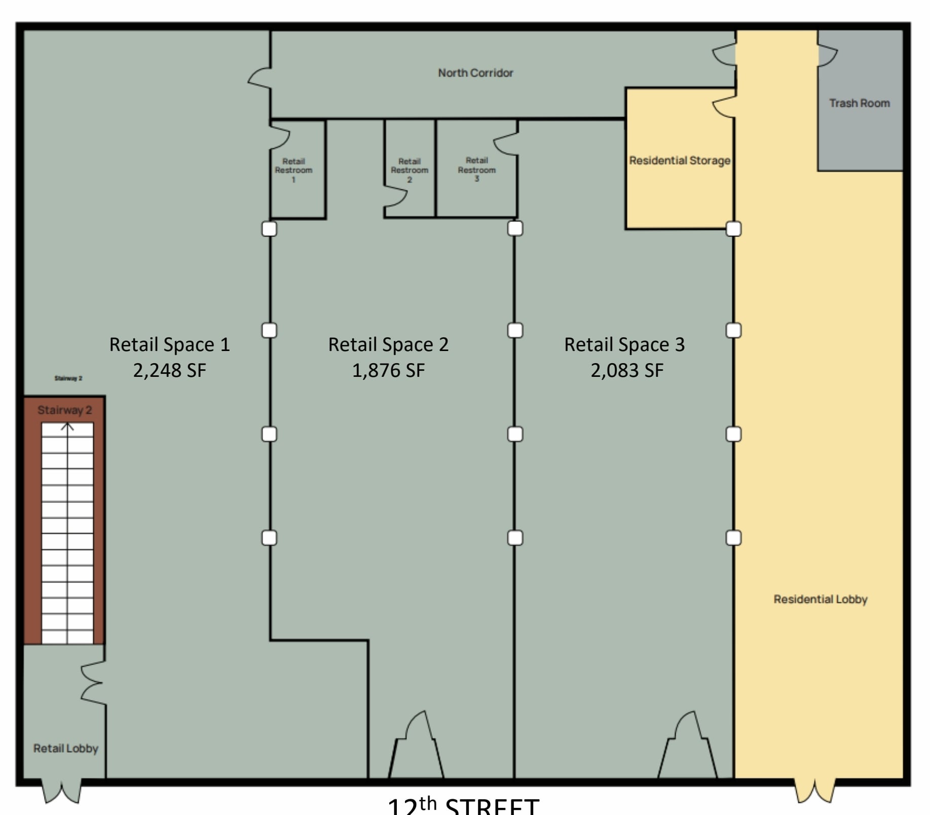 316 12th St, Oakland, CA à louer Plan d’étage– Image 1 sur 1
