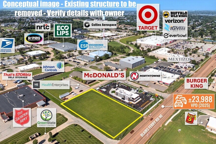 1350 Blairs Ferry Rd NE, Cedar Rapids, IA à louer - Plan de site – Image 3 sur 18