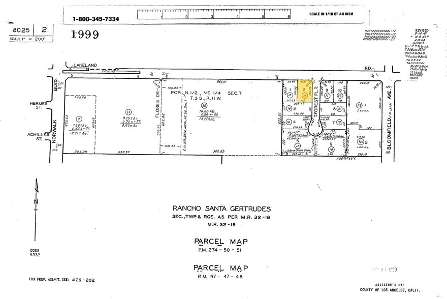 11007 Forest Pl, Santa Fe Springs, CA à vendre - Plan cadastral – Image 2 sur 8