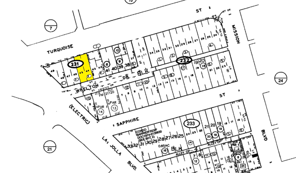 675-687 Turquoise St, La Jolla, CA à louer - Plan cadastral – Image 3 sur 7