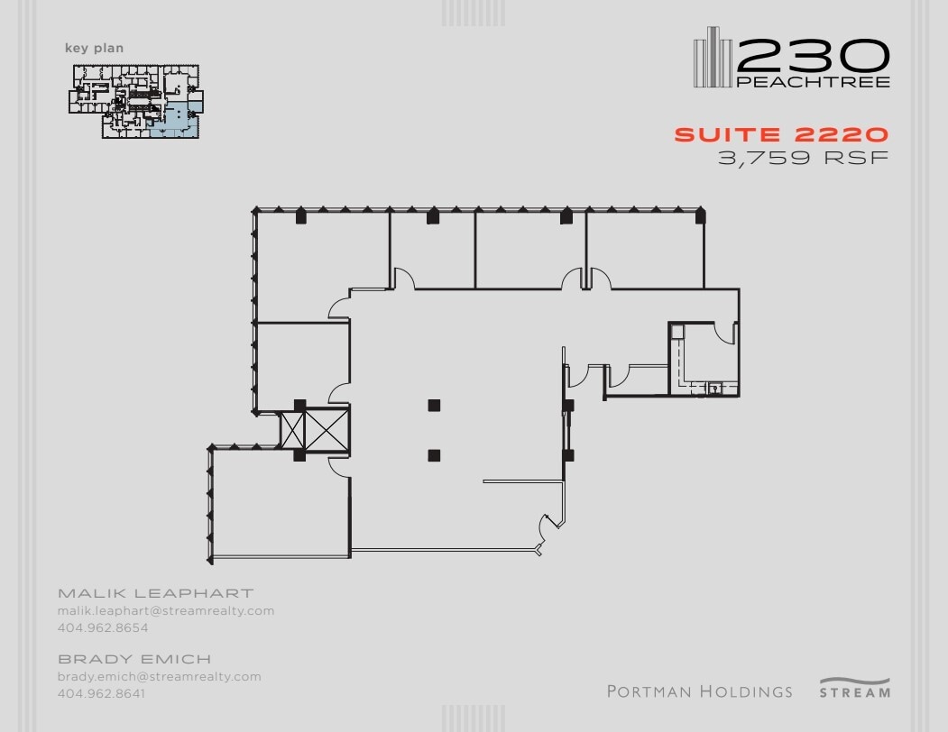 230 Peachtree St NW, Atlanta, GA à louer Plan d’étage– Image 1 sur 1