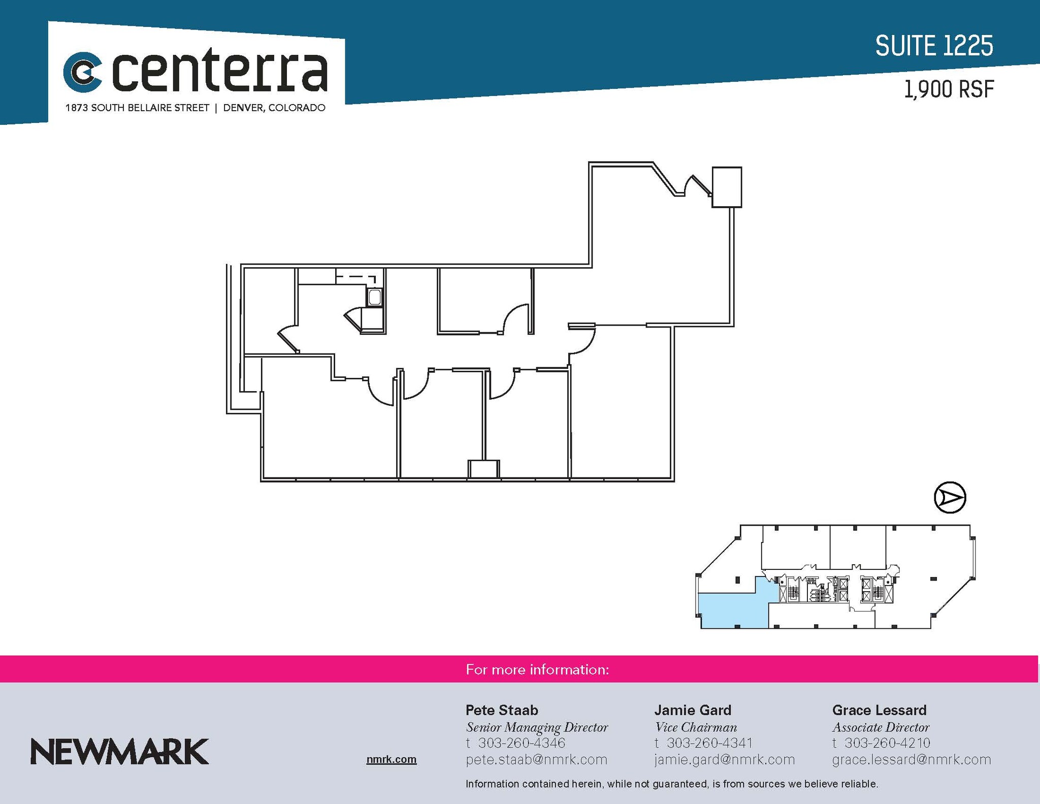 1873 S Bellaire St, Denver, CO à louer Plan d’étage– Image 1 sur 1