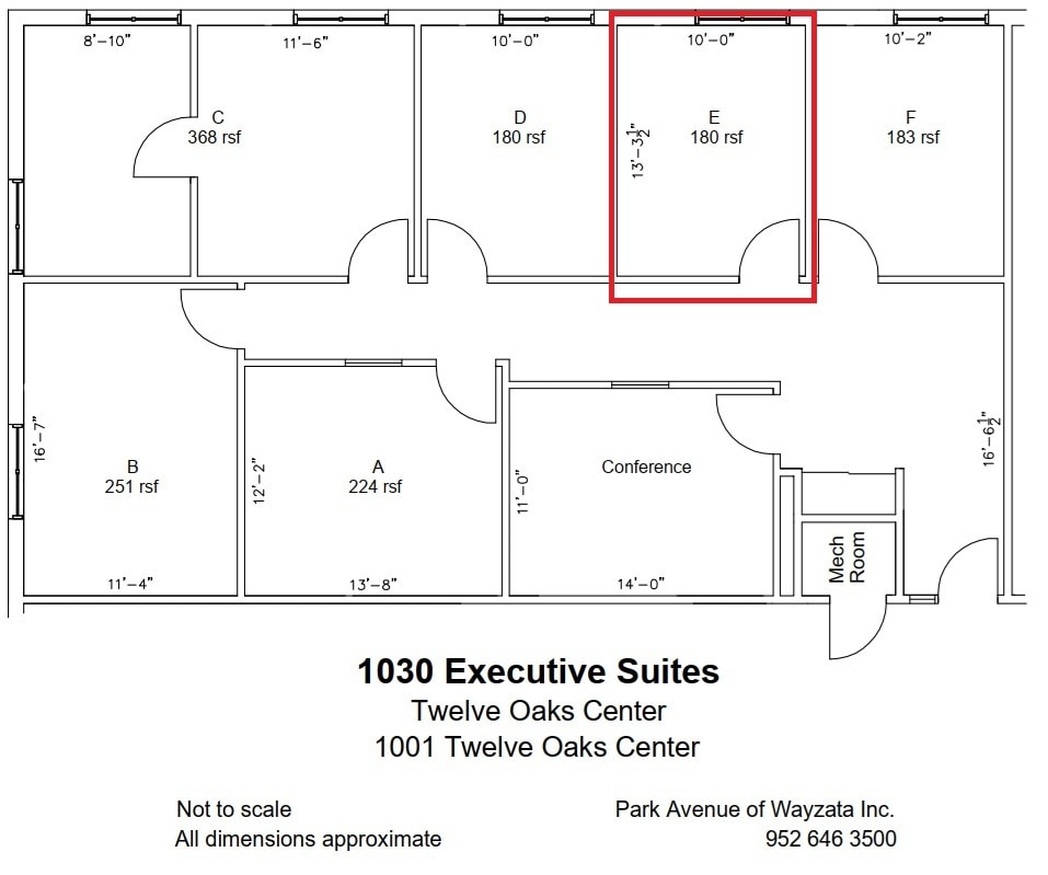 600 Twelve Oaks Center Dr, Wayzata, MN à louer Plan d’étage– Image 1 sur 1