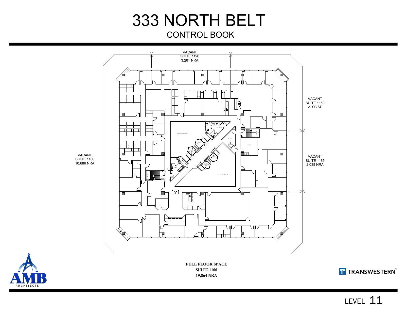 333 N Sam Houston Pky E, Houston, TX à louer Plan d’étage– Image 1 sur 1