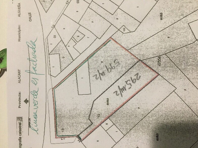 Terrain dans Algueña, Alicante à vendre - Plan de site – Image 2 sur 2