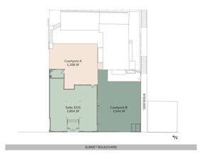 3231-3237 W Sunset Blvd, Los Angeles, CA à louer Plan d’étage– Image 2 sur 2